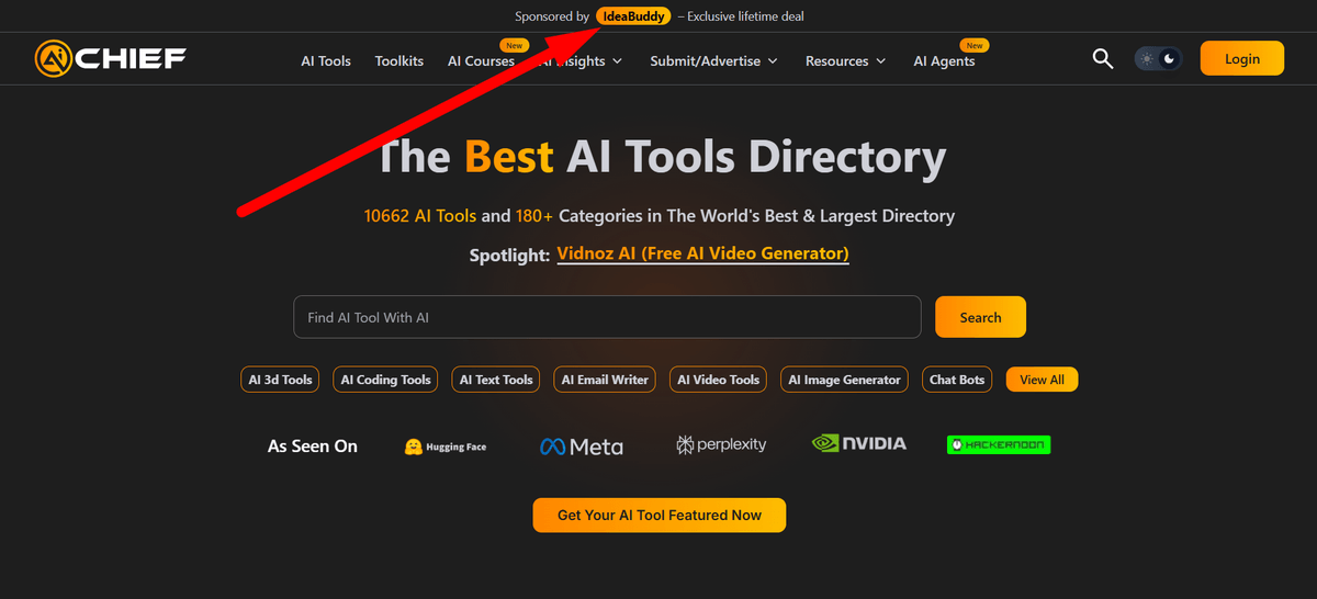 Featured in Header Bar